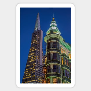 Columbus and Transamerica Towers Sticker